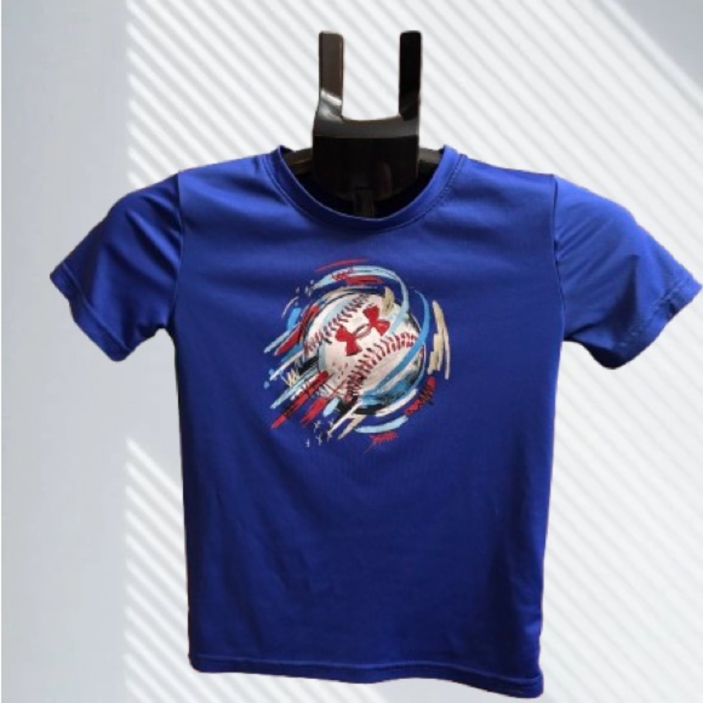 Under Armour Kids Blue Baseball Tee